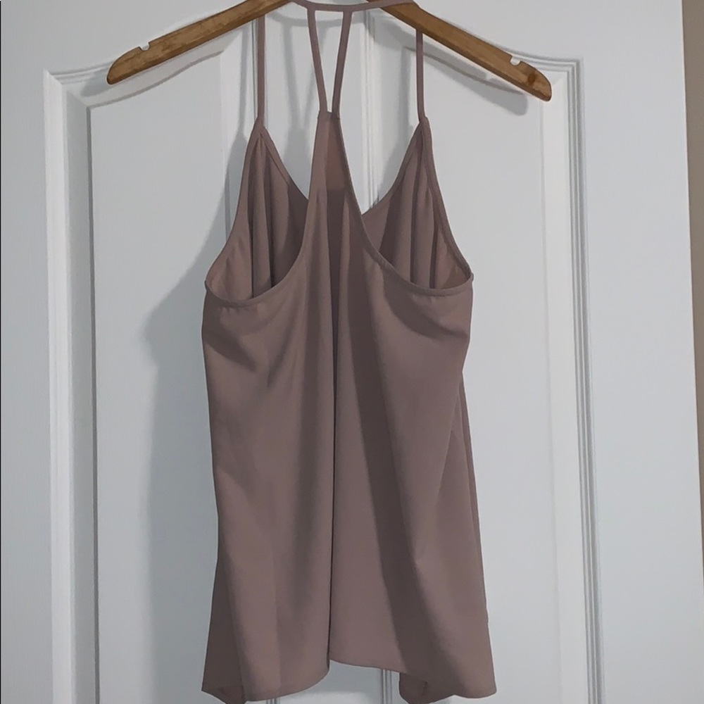 BNWT Aqua Bloomingdale’s Ruffle Front High Low Tank Top M Blush ⭐️ HOST PICK! - Picture 4 of 7